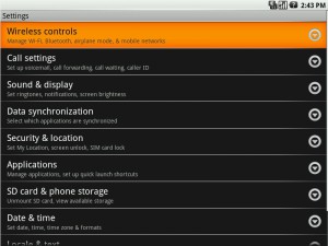 settings 300x225 Test Live Android sur VirtualBox