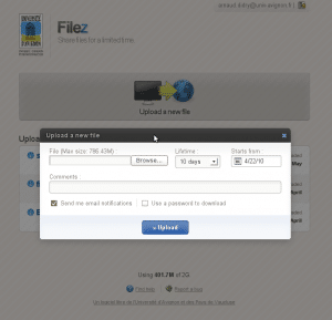 filez upload 300x289 Applications libres dupload de fichiers volumineux