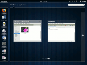 gnome 3 overview window picker 300x225 Nouveautés, Mockups et Screencast de Gnome 3 en attendant sa sortie en 201x