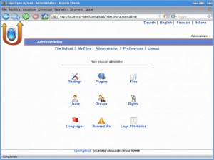 openupload main page 300x225 Applications libres dupload de fichiers volumineux