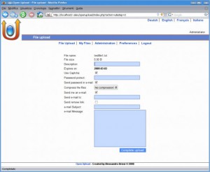 openupload upload 300x246 Applications libres dupload de fichiers volumineux