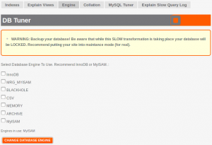 dbtuner engine 300x205 DBTuner   Optimiser les performances de MySQL pour Drupal