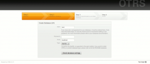 otrs install check database