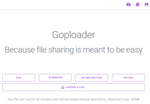 Screenshot Goploader